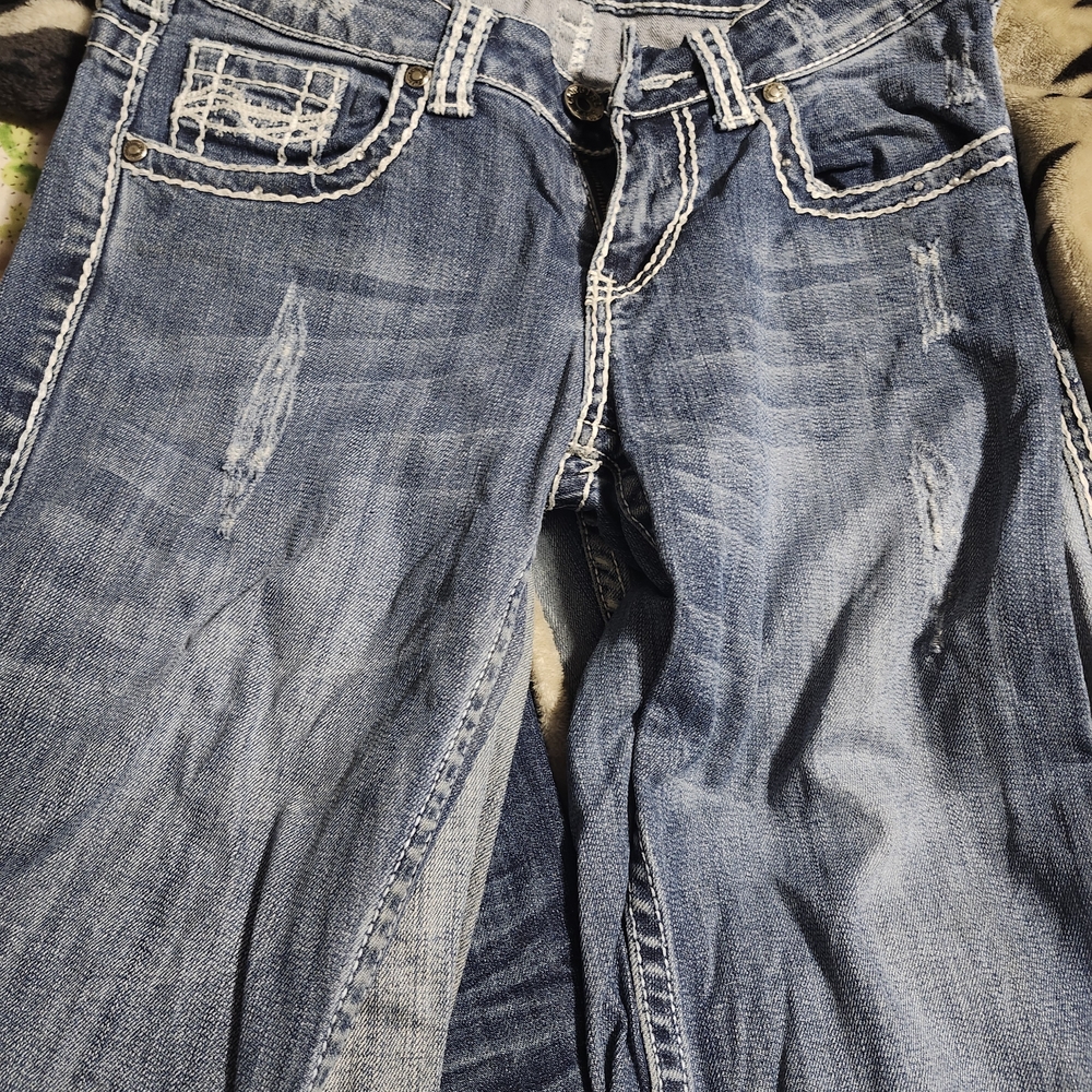 Cowgirl Tuff Women's Boot Cut Jeans - Blue - Picture 2 of 3